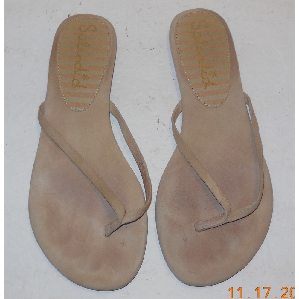 Splendid soft tan thong sandals size medium